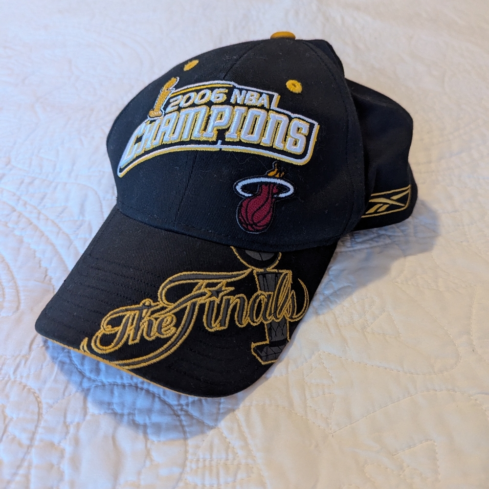 2006 NBA Finals Champions Miami Heat Black Cap